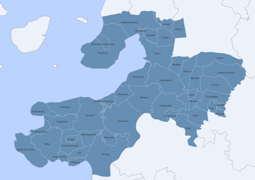 Das Gebiet der AktivRegion Südliches Nordfriesland